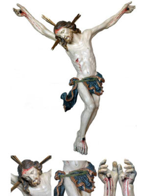 Figur aus Holz, Jesus, nach der Restaurierung
