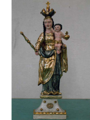 Figur, Madonna mit Kind, nach der Restaurierung